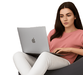 Professional woman working on laptop